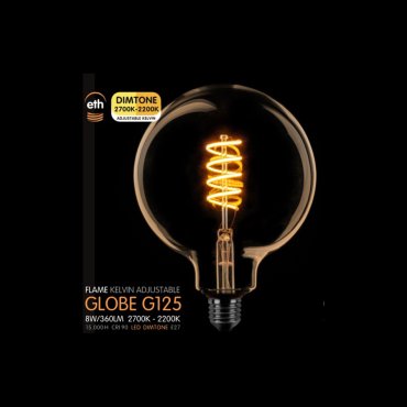 ETH LED Spiral Globe - Ø 12,5 cm - E27 - dimtone - 6W - 2700K à 2200K - or