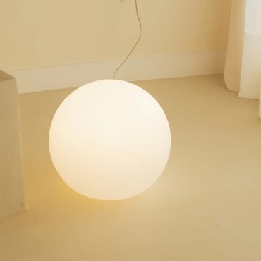 New Garden Buly 30 - boule lumineuse avec câble - Ø 30 x 26,5 cm - 7W LED inclus - citron vert translucide