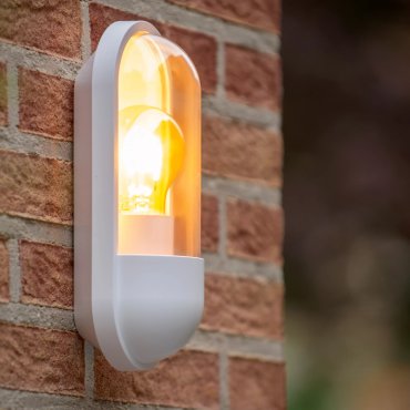 Lucide Capsule - applique murale extérieure - 8,8 x 9,6 x 24 cm - IP54 - blanc