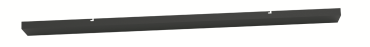Artdelight Balk - Plaque de plafond extensible à 6 points lumineux - 150 x 10 x 3 cm - noir