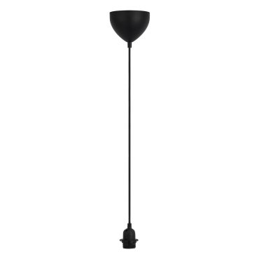 Nordlux Basic - lampe suspendue - Ø 12,4 x 200 cm - noir