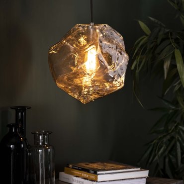 Vico Rock Chrome - lampe suspendue - Ø 25 x 150 cm - verre chromé