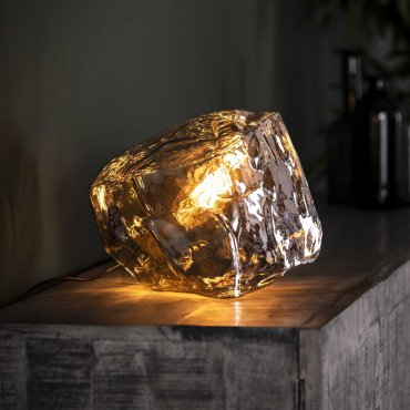 Vico Rock Chrome - lampe à poser - Ø 25 x 25 cm - verre chromé