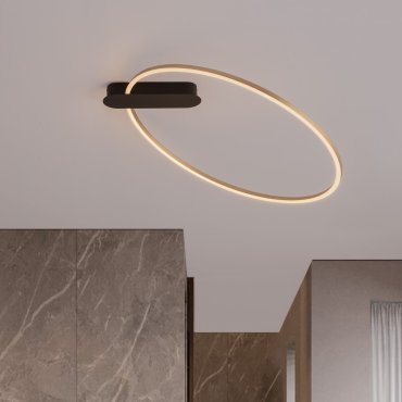 Nova Luce Kiklos - plafonnier - Ø 64 x 30 cm - 30W dimmable LED inclus - laiton doré