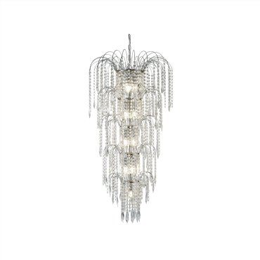 Searchlight Waterfall - lustre - Ø 58 x 160 cm - chrome