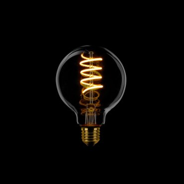 ETH Globe Spiral LED Filament - Ø 8 cm - E27 - 3 niveaux de gradation - 7W - 2200K - or