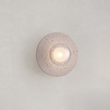 Nova Luce Vrahos - applique murale - Ø 29,5 x 20 cm - beige terrazzo