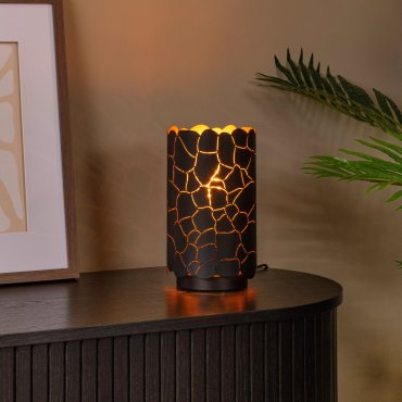Lucide Almelo - lampe à poser - Ø 15 x 26,5 cm - noir