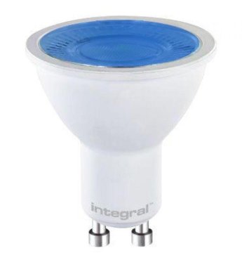 Spot LED intégré - Ø 5 x 5,6 cm - GU10 - 5W non-dimmersible - bleu