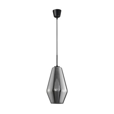 Nova Luce Veiro - lampe suspendue - Ø 17 x 120 cm - noir et chrome