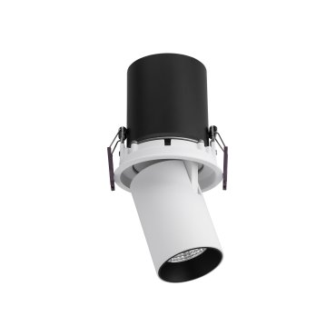 Nova Luce Pin - spot en saillie 1L - Ø 8,4 x 18,6 cm - 12W LED inclus - IP32 - blanc et noir