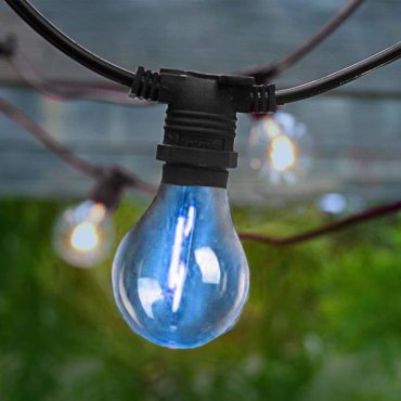 New Garden Allegra - guirlande lumineuse - guirlande de 8m dont 3,25m de cordon - 10 ampoules LED incluses - IP44 - noir - RGB