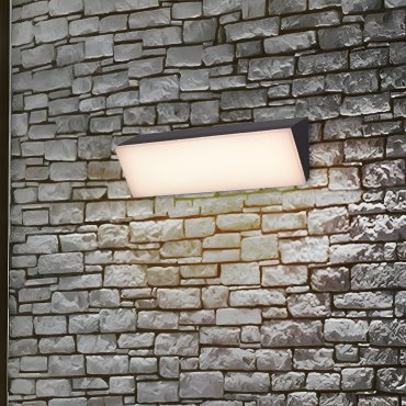Nova Luce Keen - applique murale extérieure - 60 x 18 x 15 cm - 41W LED inclus - IP65 - anthracite foncé