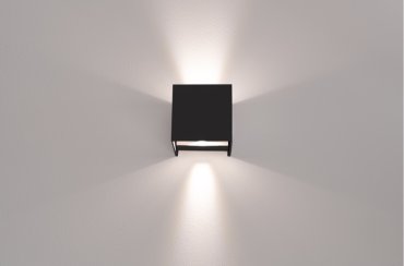 Century Italia Appalque - Applique d'extérieur avec 2 faisceaux lumineux réglables - 12 x 12 x 12 cm - 20W LED inclus - couleur de lumière réglable - IP65 - noir