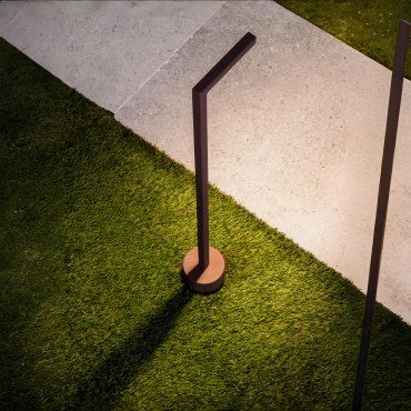 Nova Luce Pipe - lampe de jardin - 11 x 64,5 cm - 5W LED inclus - IP65 - corten