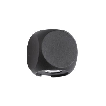 Nova Luce Zari - applique d'extérieur - 5,5 x 6,5 x 6,5 cm - 2 x 2W LED inclus - IP54 - noir