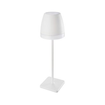 Nova Luce Colt - lampe de table extérieure à piles - Ø 11 x 38 cm - 1W LED dimmable inclus - IP44 - blanc sable