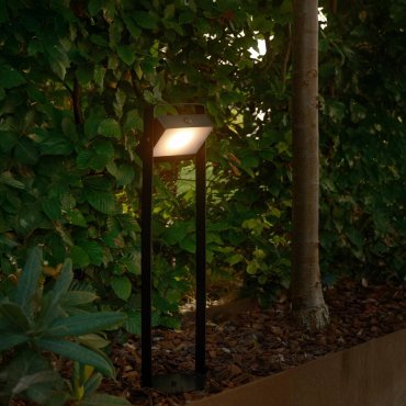 Nordlux Saulio Solar - lampe de jardin - Ø 17 x 60 cm - 4,45W LED inclus - IP44 - noir