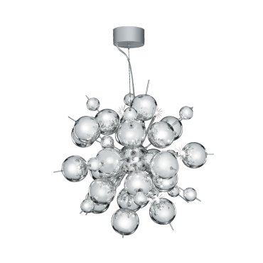 Searchlight Molecule - lampe suspendue - Ø 53 x 130 cm - chrome