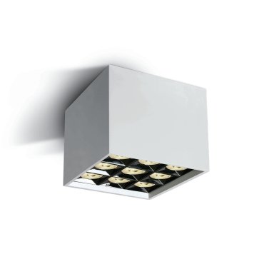 ONE Light Mirror Square Boxes - plafonnier - 12,3 x 12,3 x 8,8 cm - 30W LED inclus - blanc