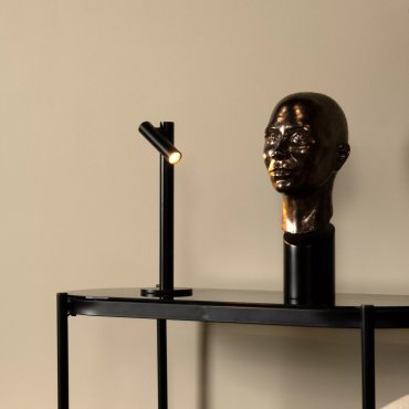 Lucide Antrim - lampe de table rechargeable - Ø 11 x 35,8 cm - 2,2W dimmable led inclus - IP54 - noir