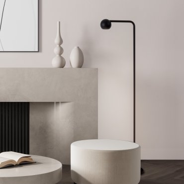 Nova Luce Sfera - lampadaire - 25,8 x 125,5 x 21 cm - 6W LED inclus - noir sablé