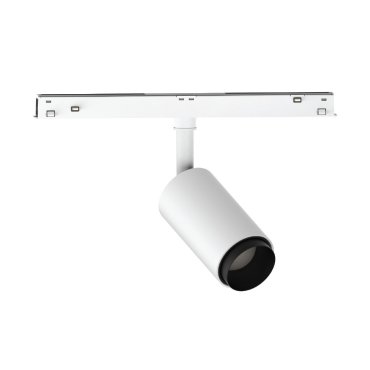 VK Lighting Eiva - système de rail magnétique - spot sur rail avec zoom - Ø 4,5 x 9 cm - 15W LED inclus - Dimmable DALI - blanc