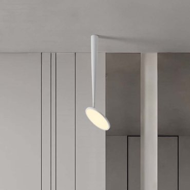 Nova Luce Ekei - plafonnier - Ø 20 x 55 cm - 14W LED inclus - blanc sablé