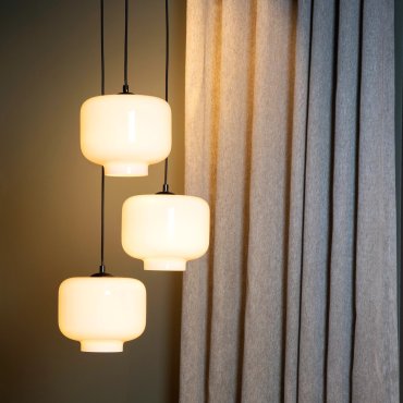 Lucide Medine - lampe suspendue - Ø 46 x 159,7 cm - opale