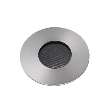 Faro Grund - spot rond pour l'extérieur - Ø 80 mm, Ø 60 mm à encastrer - 7W LED inclus - IP67 - acier inoxydable satiné - couleur de lumière blanc chaud (3000K)