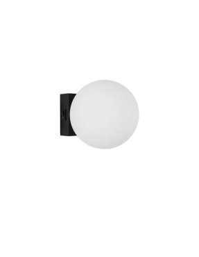 Nova Luce Joline - applique murale - Ø 14,5 x 12,5 cm - 6W LED inclus - noir sable et blanc