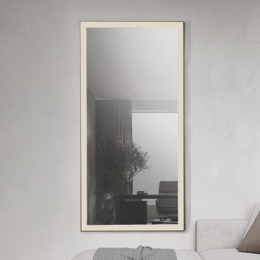 Nova Luce Adon - miroir avec éclairage - 75 x 150 x 4 cm - 42W LED inclus - IP44 - noir sablé et blanc