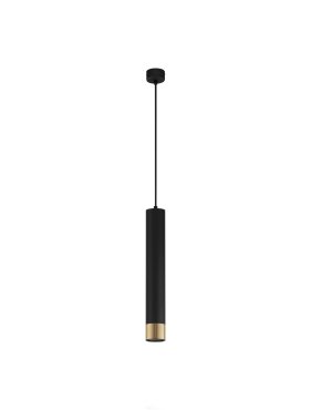 Nova Luce Picto - lampe suspendue - Ø 6 x 240 cm - noir et or