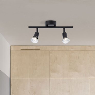 Nova Luce Lup - spot en saillie 2L - 31 x 8 x 10,9 cm - noir satiné