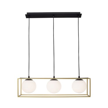 Nova Luce Juliet - lampe suspendue - 70 x 18 x 120 cm - laiton et blanc