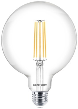 Century Italia Lampe à filament LED - Ø 12,5 x 17 cm - E27 - 11W non-dimmersible - 2700K - transparent