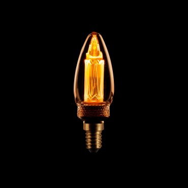 ETH LED Bougie à filament - E14 - 2,3W dimmable - 1800K - or