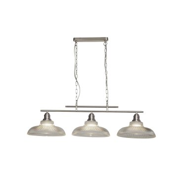 Searchlight Bistro III - lampe suspendue - 103 x 31 x 82 cm - argent satiné