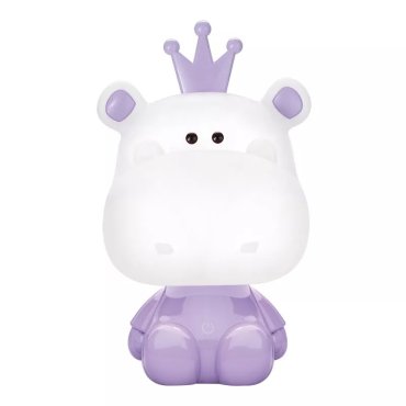 MODÈLE D’EXPOSITION - Zuma Line Animals Hippo - lampe de table - 19 x 32 cm - 3W LED dimmable inclus - violet