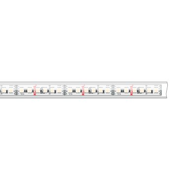 Klus Bande LED - largeur 1,67 cm, longueur 500 cm - 24Vdc - 19,2W LED par mètre - 120 LED par mètre - IP65 - RGB