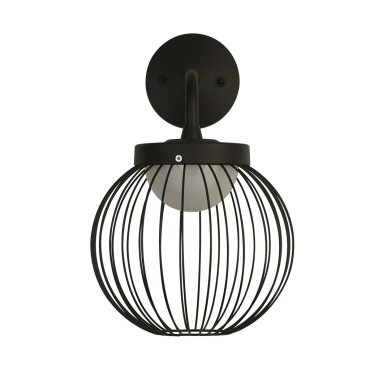 Searchlight Cabin - lampe murale extérieure - 26 x 39 cm - 18W LED inclus - IP44 - noir et opale