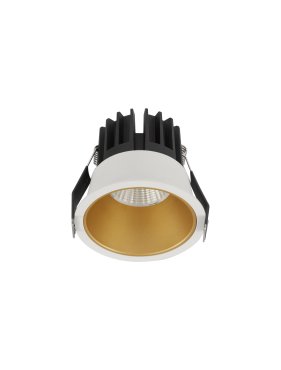 Nova Luce Luela - spot encastré - Ø 85 mm - taille d'encastrement 75 mm - 13W LED inclus - blanc et or - 4000K