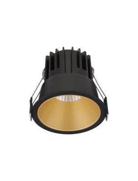 Nova Luce Luela - spot encastré - Ø 85 mm - taille d'encastrement 75 mm - 13W LED inclus - noir et or - 2700K