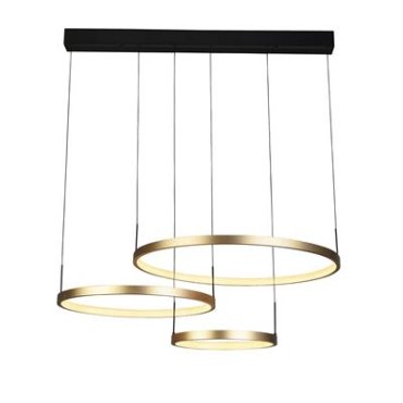 Searchlight Grace - lampe suspendue - 112 x 80 x 137 cm - 107,5W LED dimmable inclus - or/noir