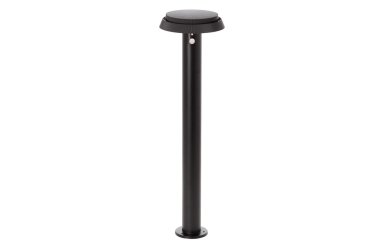 Integral LED True - borne de jardin solaire avec détecteur de mouvement - Ø 20 x 70 cm - LED 6W inclus - couleur de lumière réglable - IP65 - noir
