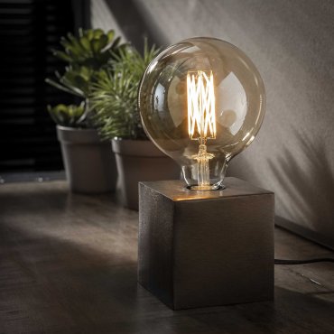 MODÈLE D’EXPOSITION - Vico Block - lampe à poser - 10 cm - nickel noir