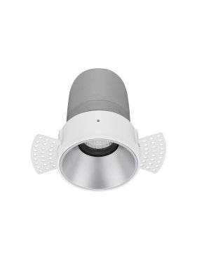 Nova Luce Homer - spot à encastrer - Ø 74 mm - taille d'encastrement 75 mm - 15W LED inclus - 24° faisceau - blanc avec aluminium