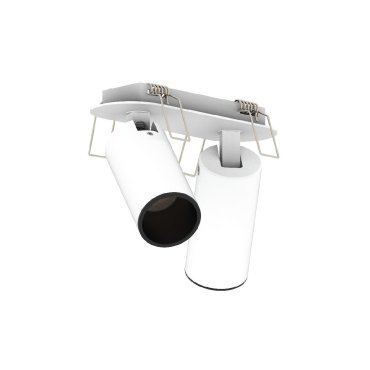 VK Lighting Coko - spot encastrable avec rosace encastrée - 12,5 x 4,5 x 7,3 cm - 100 x 35 mm taille d'encastrement - 2 x 6W LED incl. - blanc