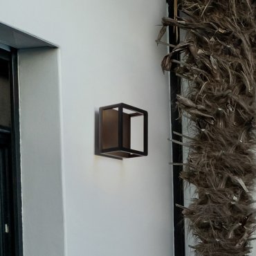 Nova Luce Misti - applique murale extérieure - 18 x 18 x 13 cm - 9W LED inclus - IP65 - anthracite foncé