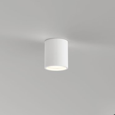 Artdelight Toulouse – plafonnier – Ø 11 x 13 cm – blanc strié